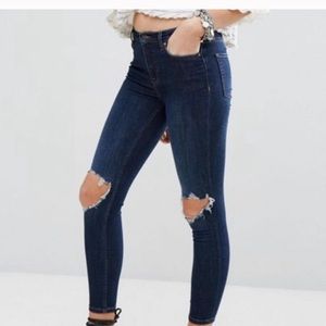 Free People Busted Skinny Jeans-30S